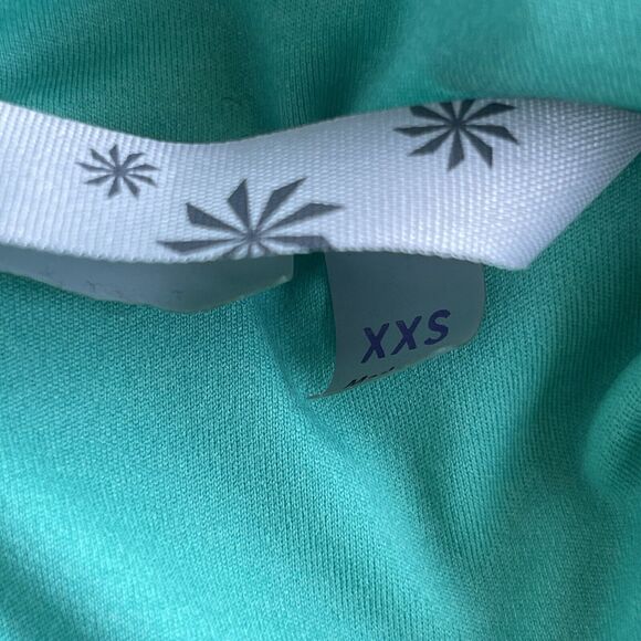 Athleta Puffer Vest Womens XXS Green Full Zip Zipper Pockets Colorful Quilted - Picture 6 of 13